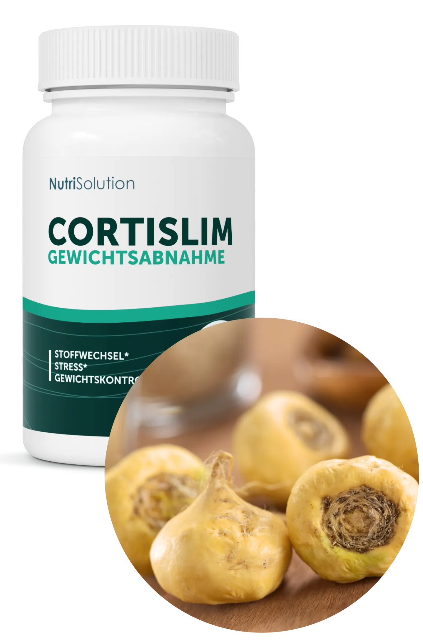Maca-Wurzel, ein traditionell verwendeter pflanzlicher Inhaltsstoff in CortiSlim